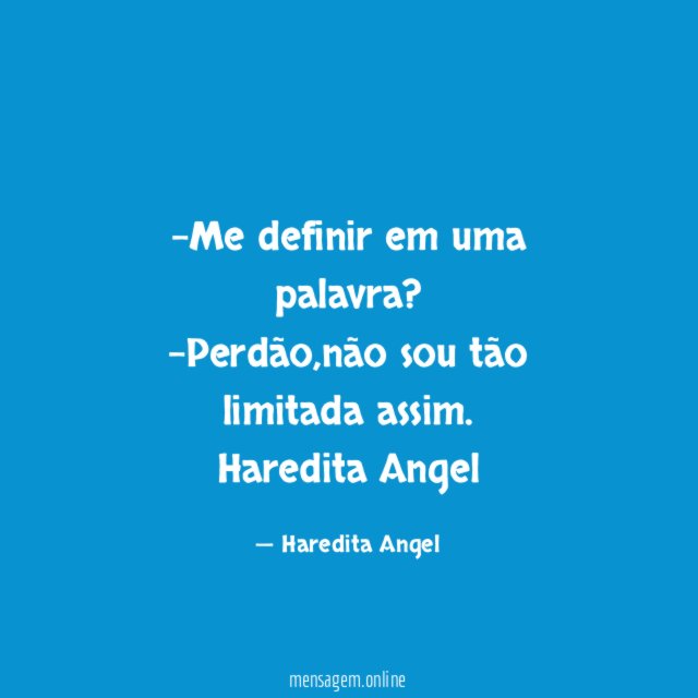 Me definir em uma palavra