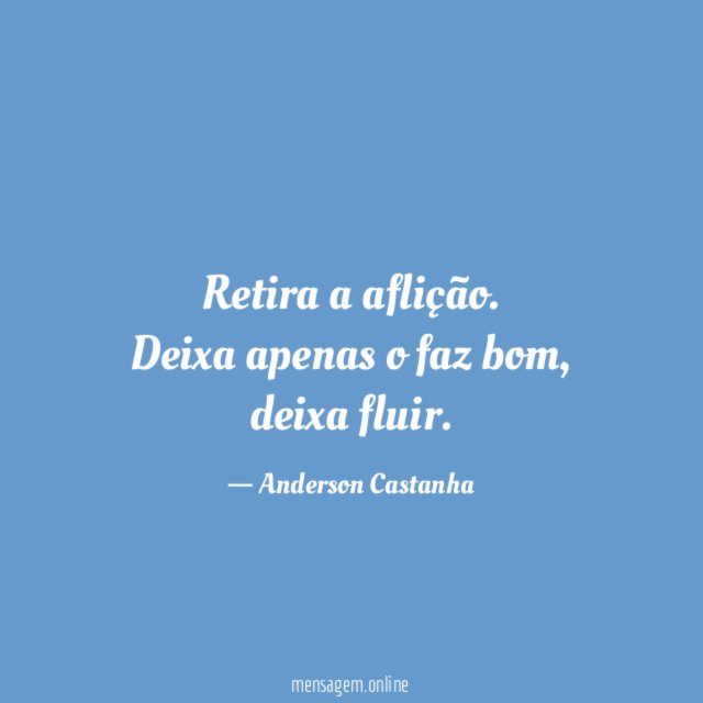 Retira a aflição