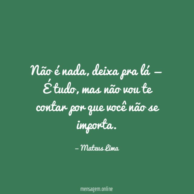 Não é nada