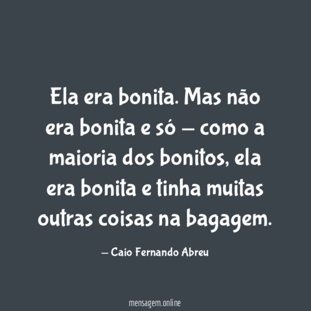 Ela era bonita
