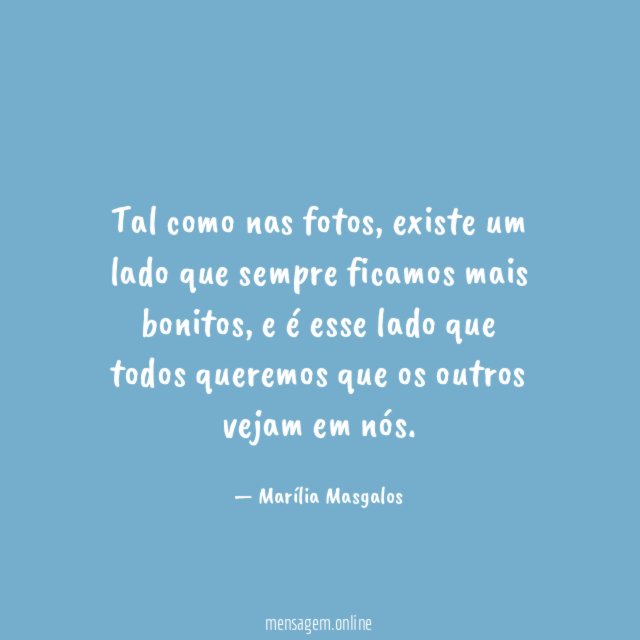 Tal como nas fotos