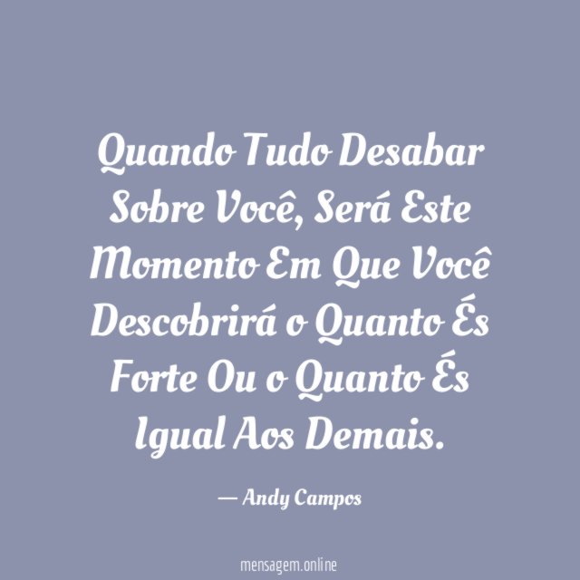 Quando Tudo Desabar Sobre Você