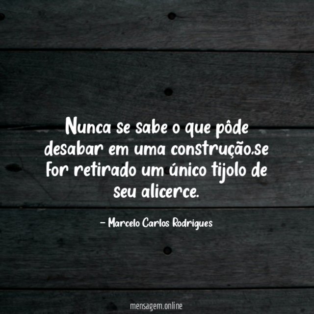 Nunca se sabe o que pôde desabar em uma construção