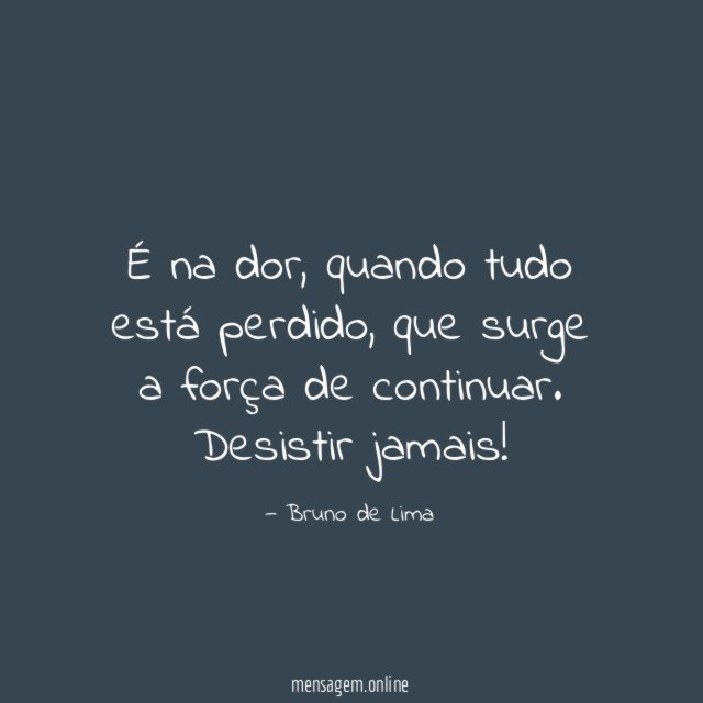 É na dor