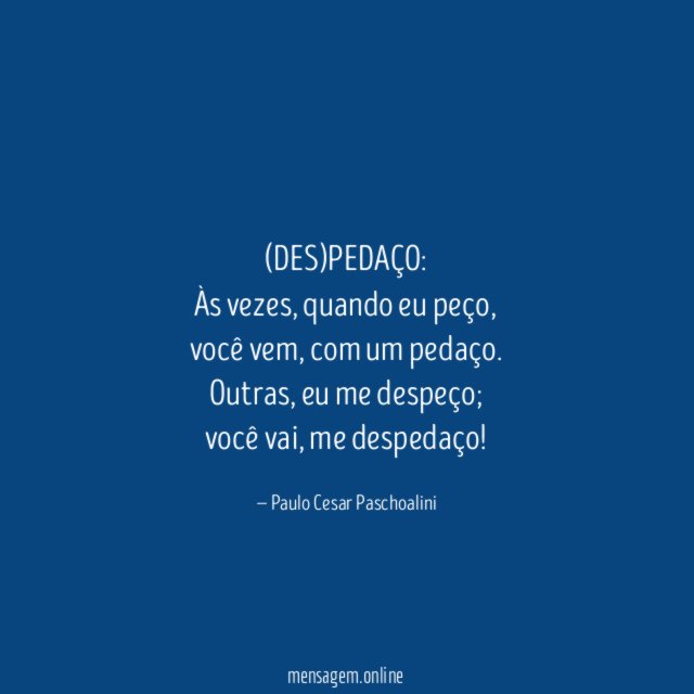(DES)PEDAÇO: