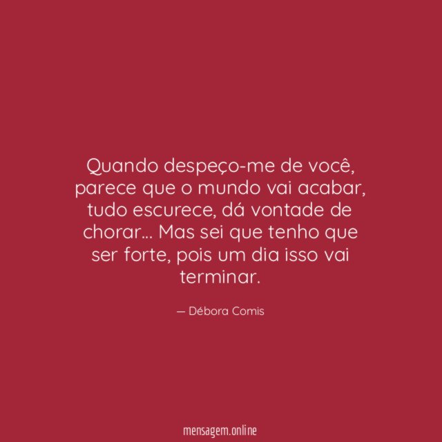 Quando despeço-me de você
