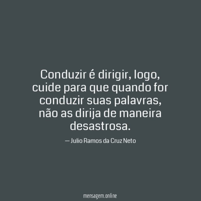 Conduzir é dirigir