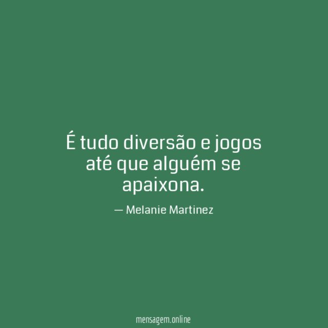 É tudo diversão e jogos até que alguém se apaixona