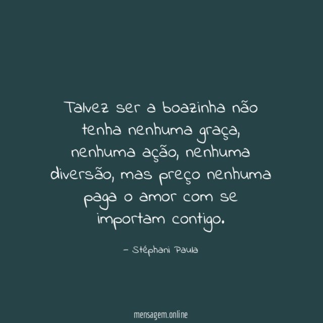 Talvez ser a boazinha não tenha nenhuma graça