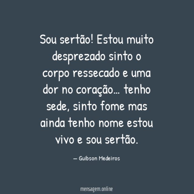 Sou sertão!