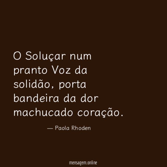 O Soluçar num pranto