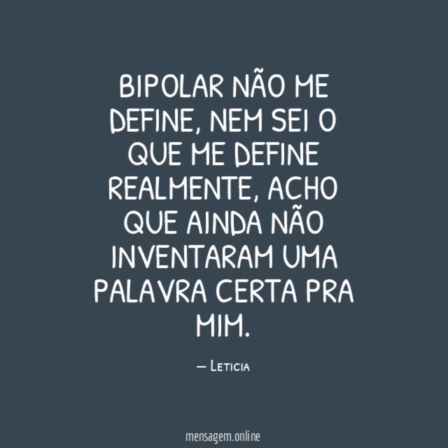 Bipolar não me define