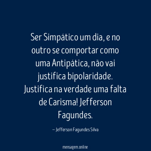 Ser Simpático um dia