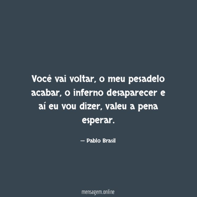 Você vai voltar