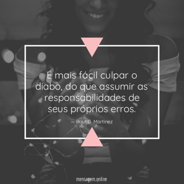 É mais fácil culpar o diabo