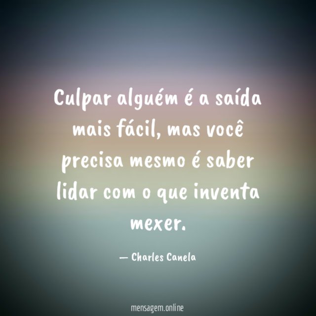 Culpar alguém é a saída mais fácil