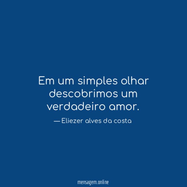 Em um simples olhar descobrimos um verdadeiro amor