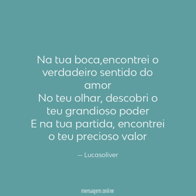 Na tua boca