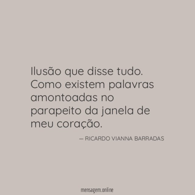Ilusão que disse tudo