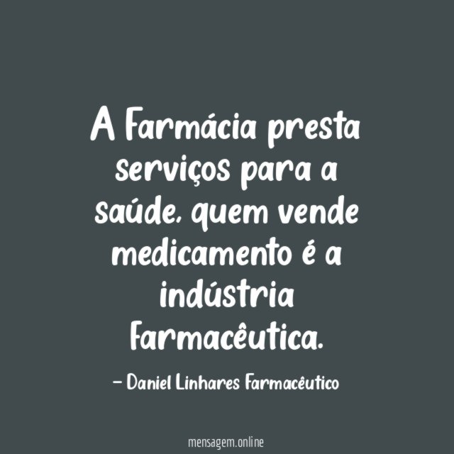A Farmácia presta serviços para a saúde