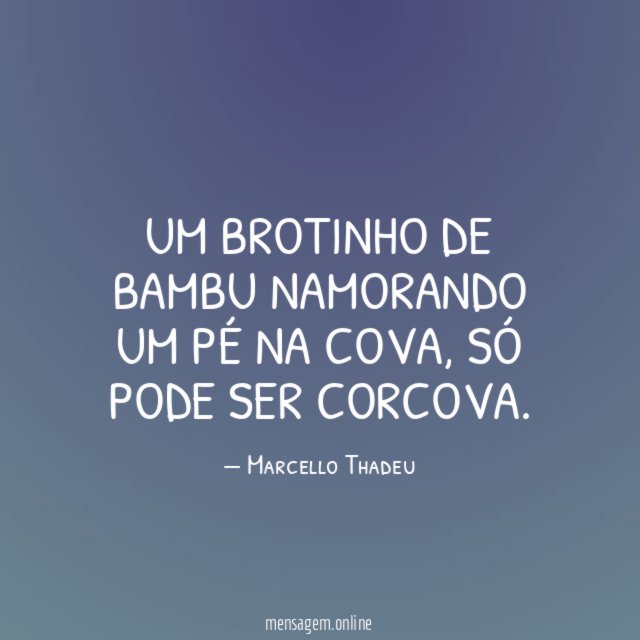 Um brotinho de bambu namorando um pé na cova