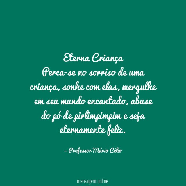 Eterna Criança Perca-se no sorriso de uma criança