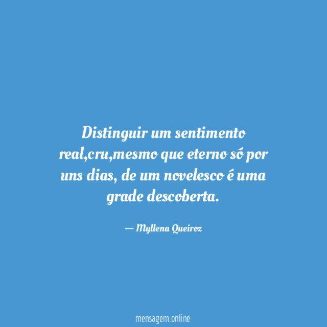 Distinguir um sentimento real