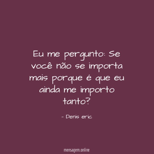 Eu me pergunto