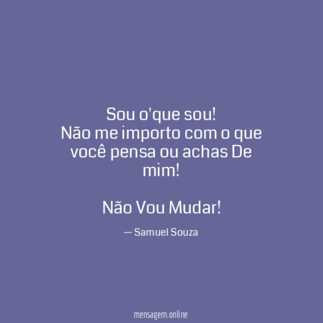 Sou o'que sou