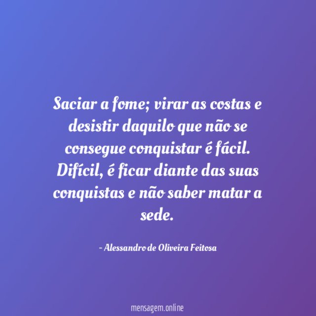 Saciar a fome