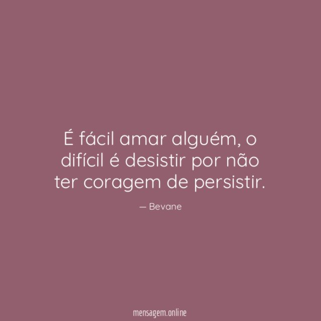 É fácil amar alguém