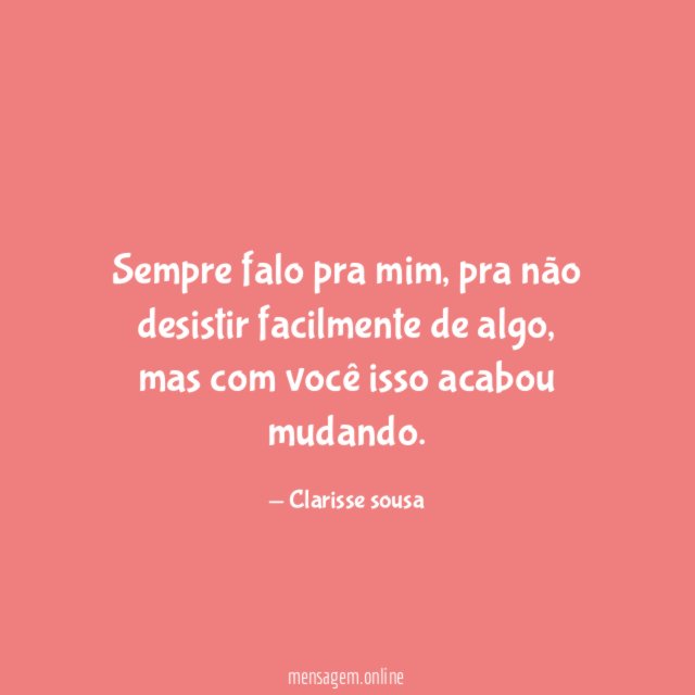 Sempre falo pra mim