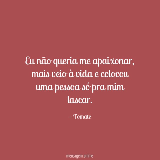 Eu não queria me apaixonar