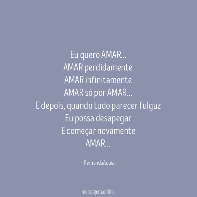 Eu quero AMAR