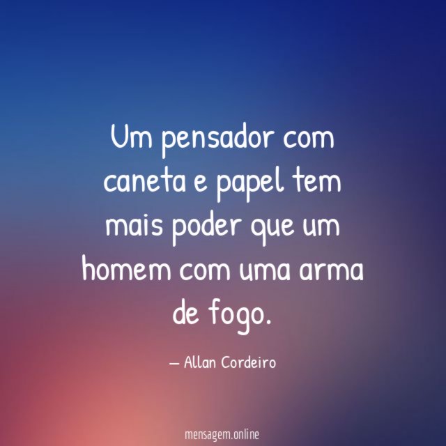 Um pensador com caneta e papel tem mais