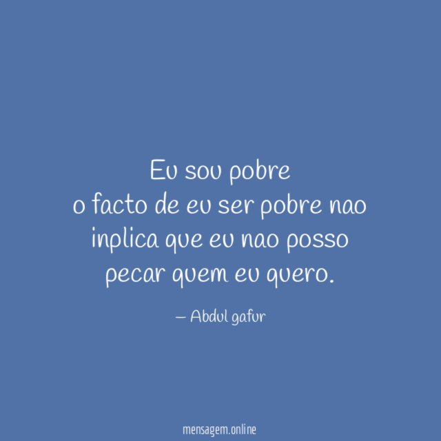 Eu sou pobre