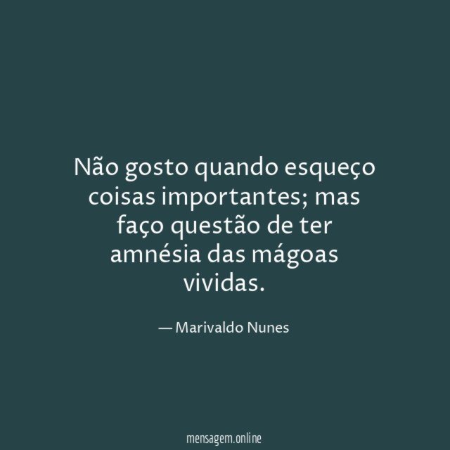 Não gosto quando esqueço coisas importantes