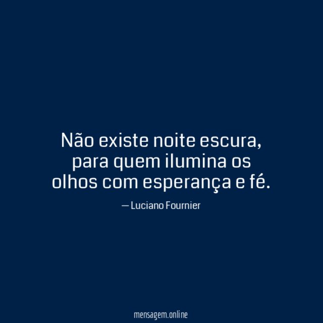 Não existe noite escura