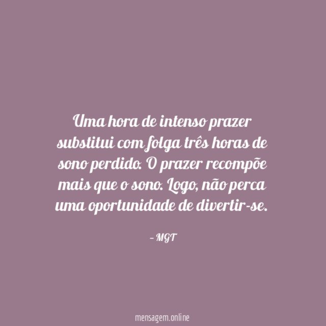 Uma hora de intenso prazer substitui com folga