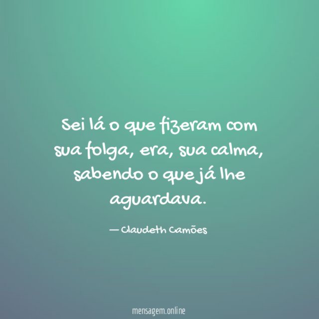 Sei lá o que fizeram com sua folga