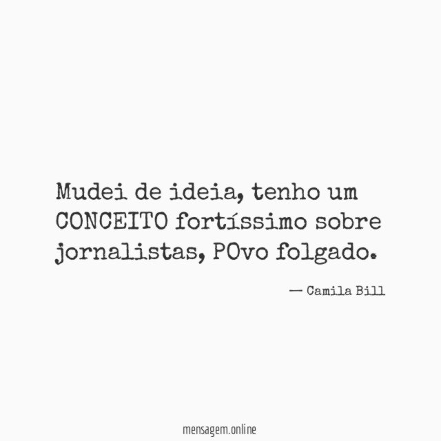 Mudei de ideia