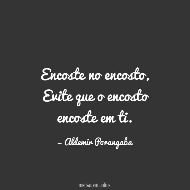 Encoste no encosto