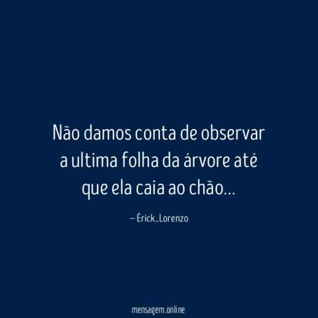 Não damos conta de observar a ultima folha