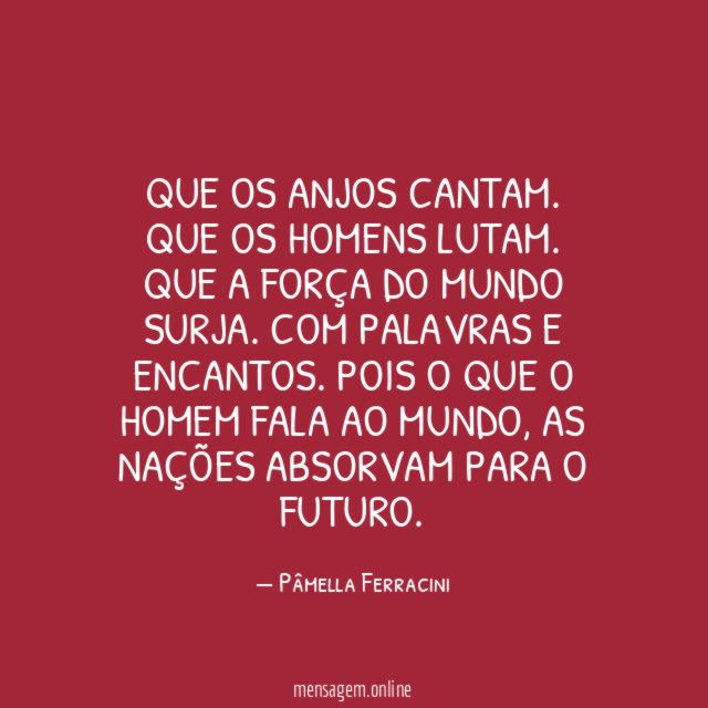 Que os anjos cantam