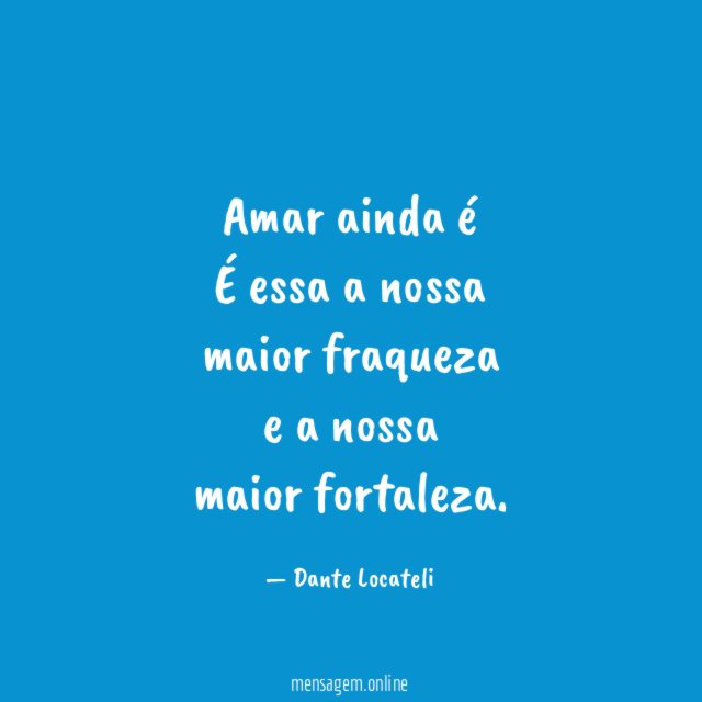 Amar ainda é