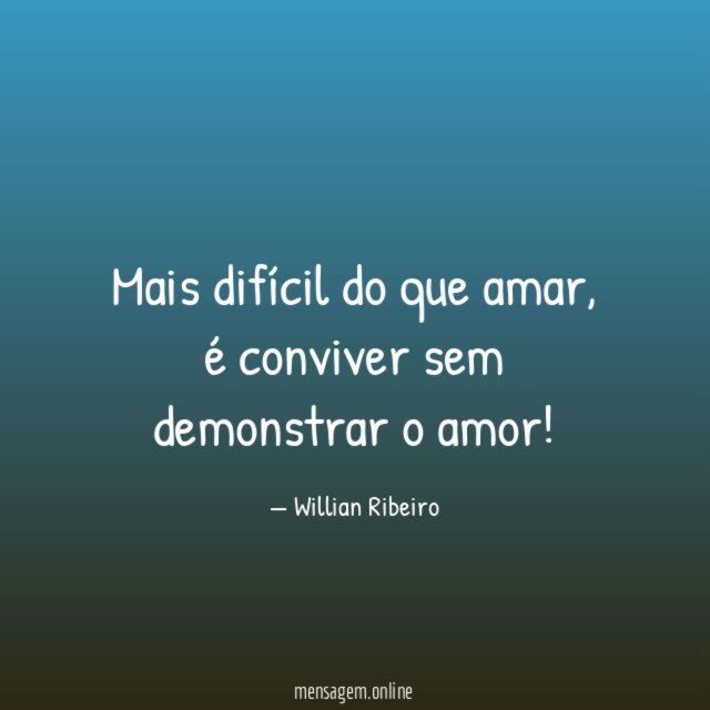 Mais difícil do que amar
