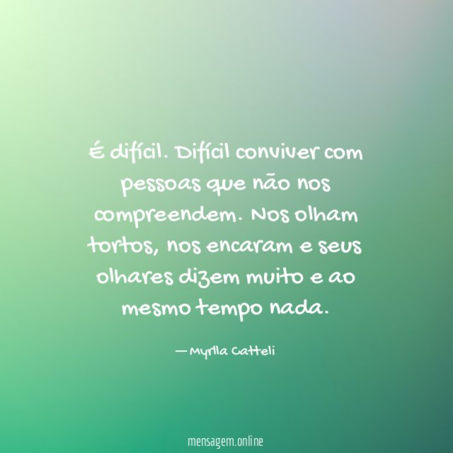 É difícil