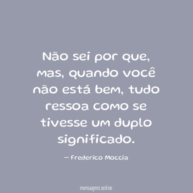 Não sei por que