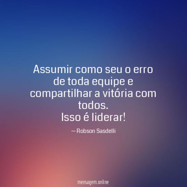 Assumir como seu o erro de toda equipe