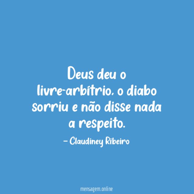 Deus deu o livre-arbítrio